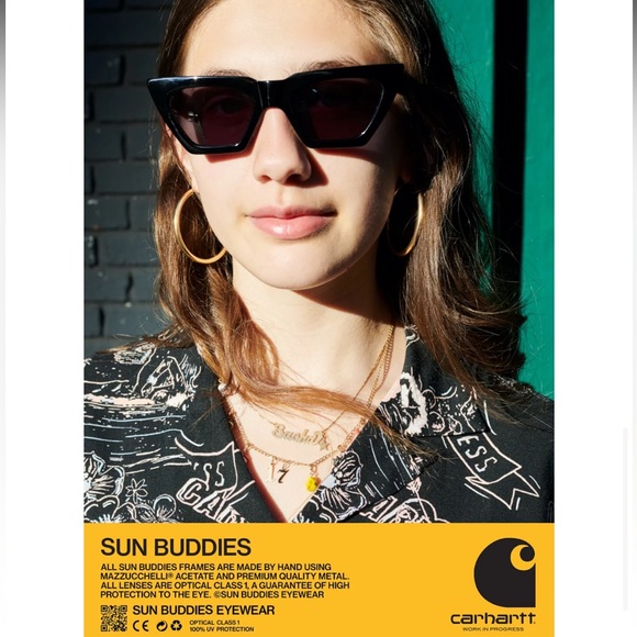 SUN BUDDIES x CARHARTT NIB UNISEX work in progress Grace sunglasses streetwear - Picture 5 of 9